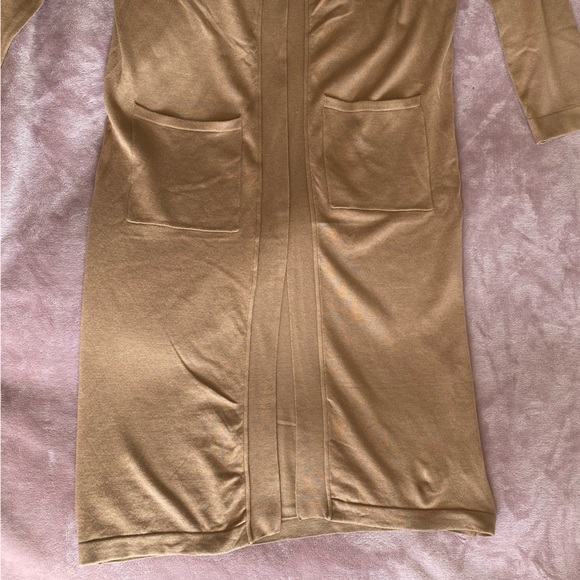 Premise tan color duster length cardigan NEW - Picture 3 of 6